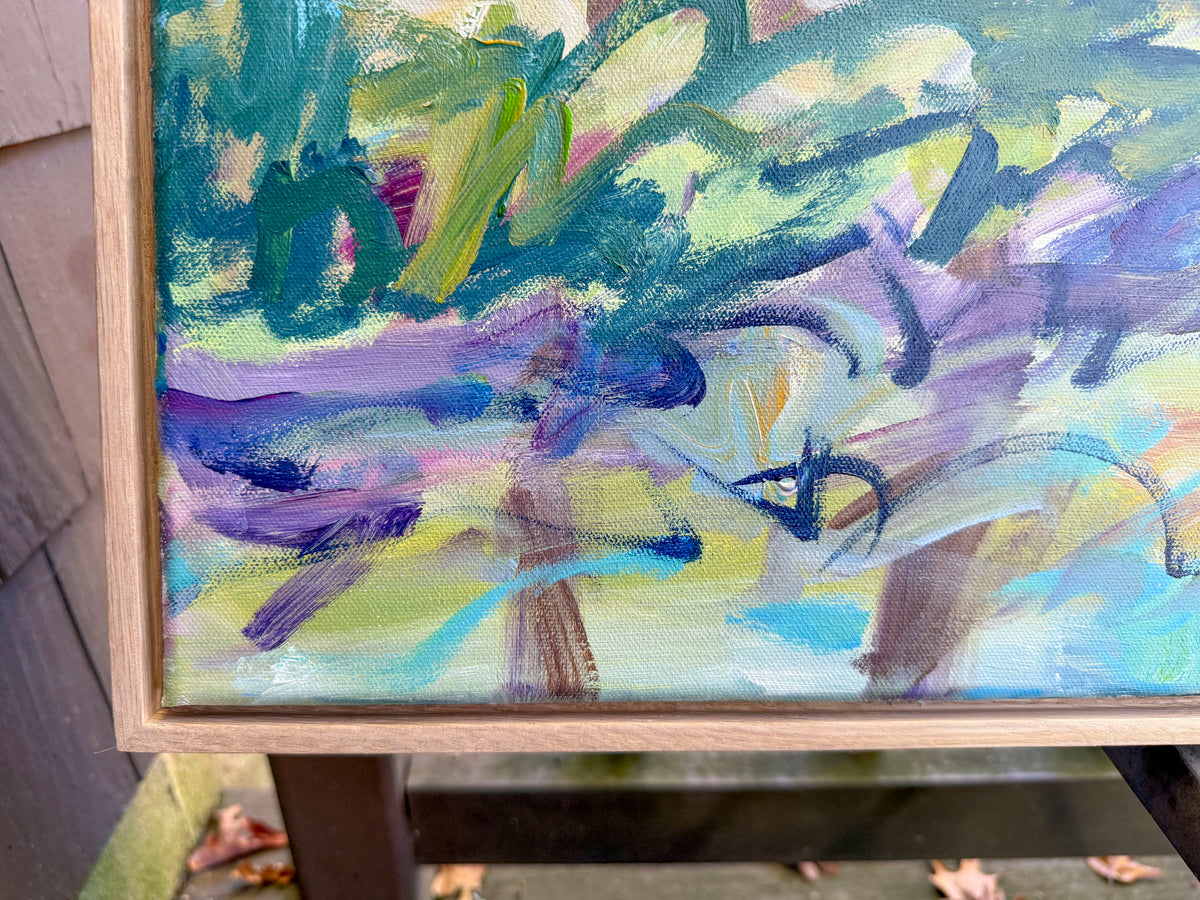 Crooked River - Abstract Landscape Painting - 41x31 inches