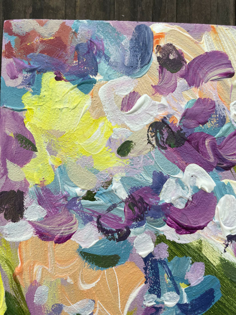 Abundance - Abstract Floral Painting 8x10in