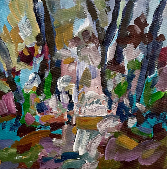 Nature in Color - Abstract Landscape Painting 8x8in