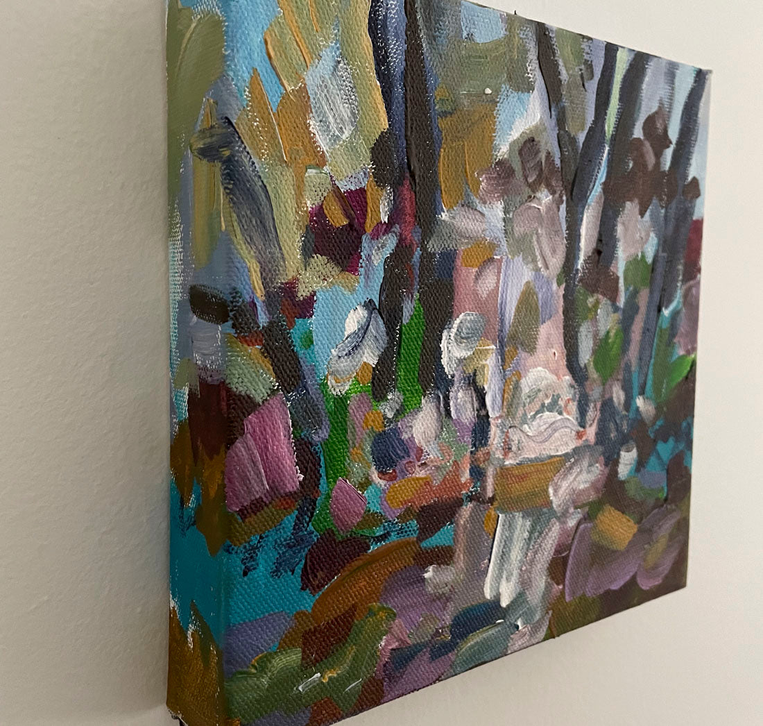 Nature in Color - Abstract Landscape Painting 8x8in