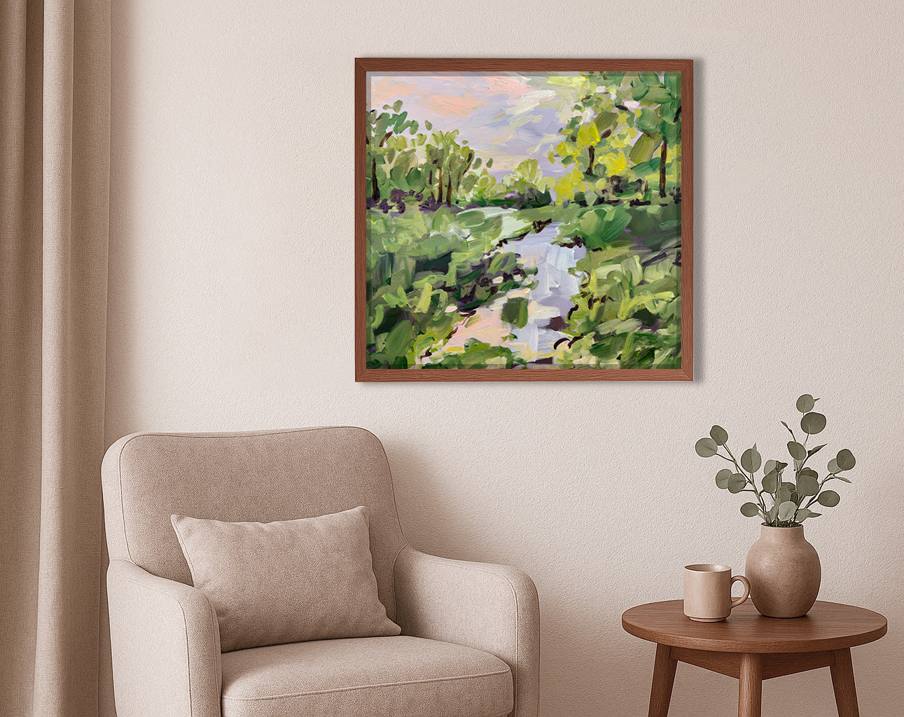 "Lavender Skies" Abstract Landscape Art Print