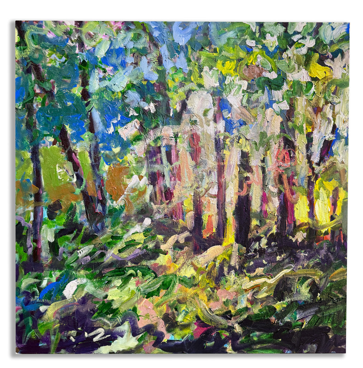 Light Wins - Abstract Landscape Painting - 36x36 inches