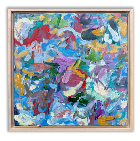 Live In Color - Abstract Painting - 13x13 inches