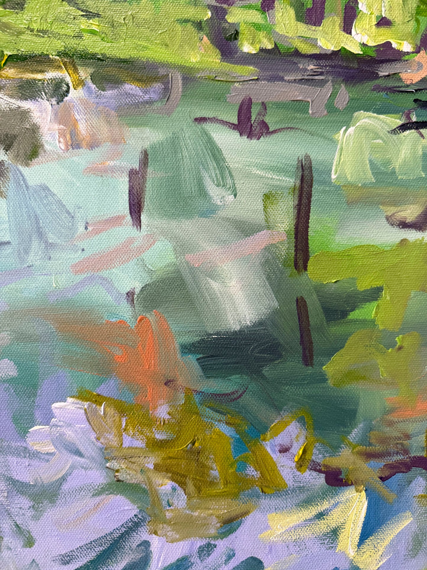 Moving With It - Abstract Landscape Painting - 25x25 inches