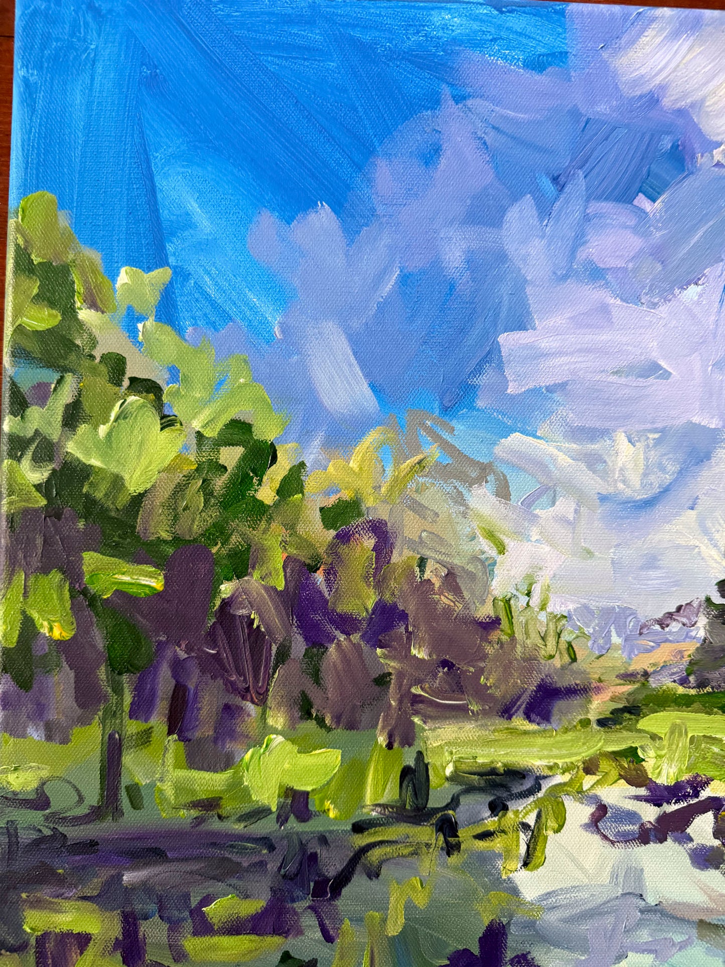Moving With It - Abstract Landscape Painting - 25x25 inches