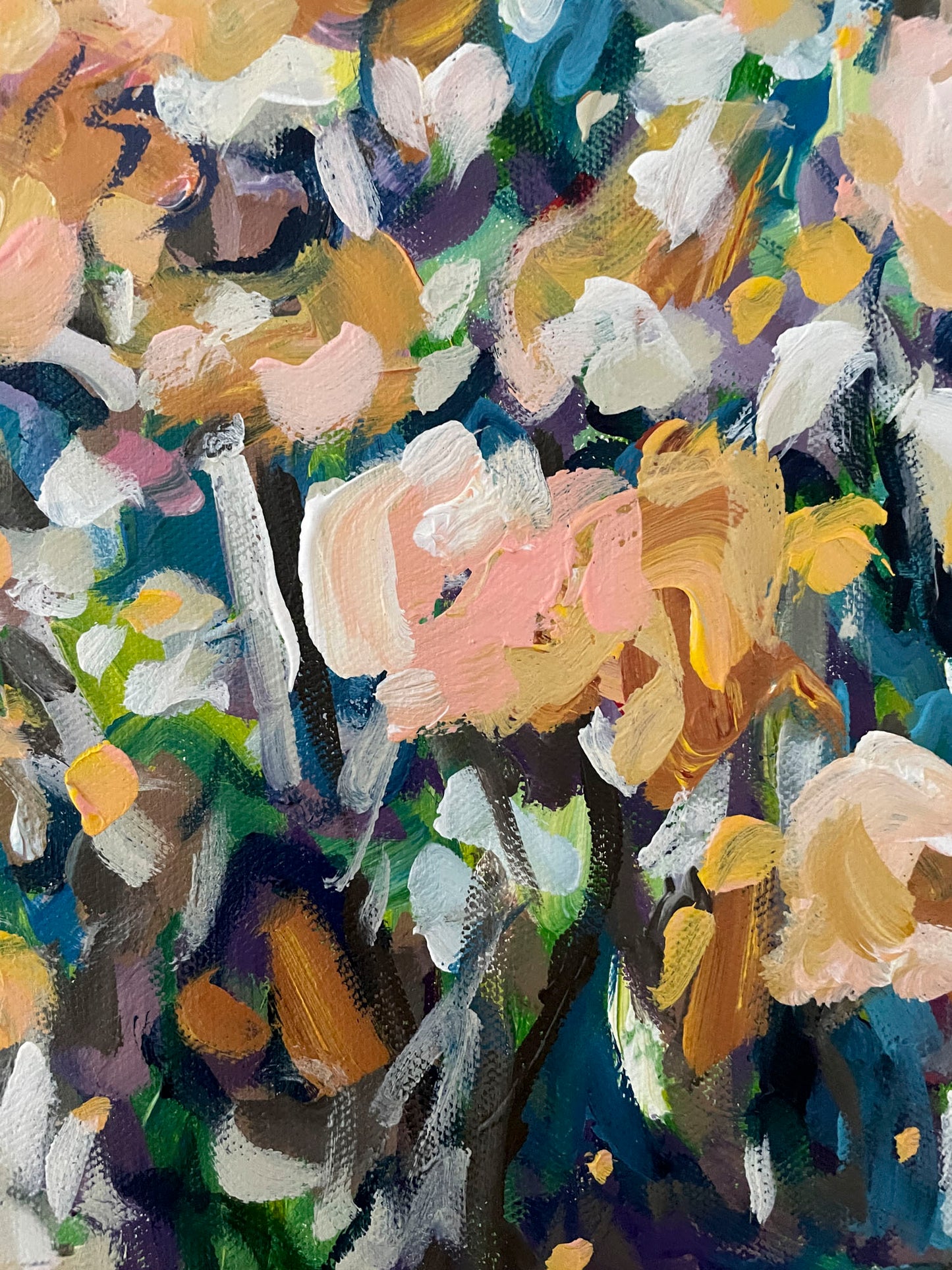 Moving Softly - Abstract Painting - 12x15 inches