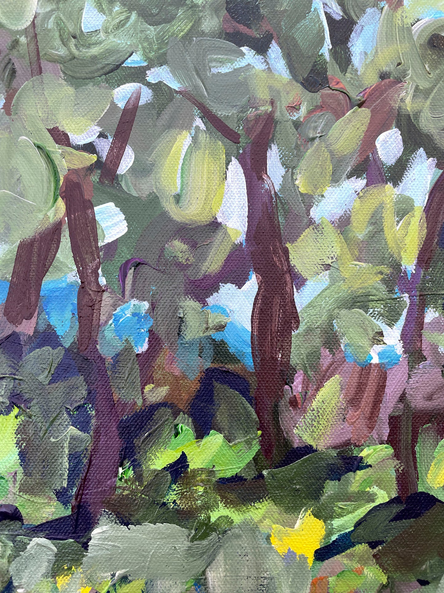 Nature Walk 2 - Abstract Landscape Painting - 25x21 inches