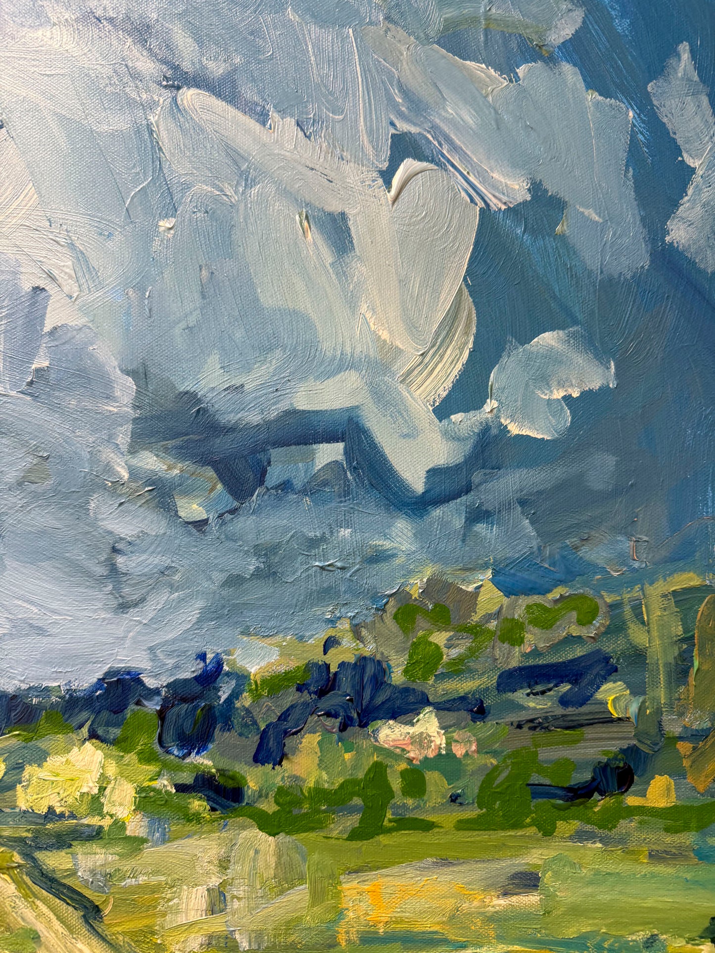 On The Way - Abstract Landscape Painting - 31x41 inches