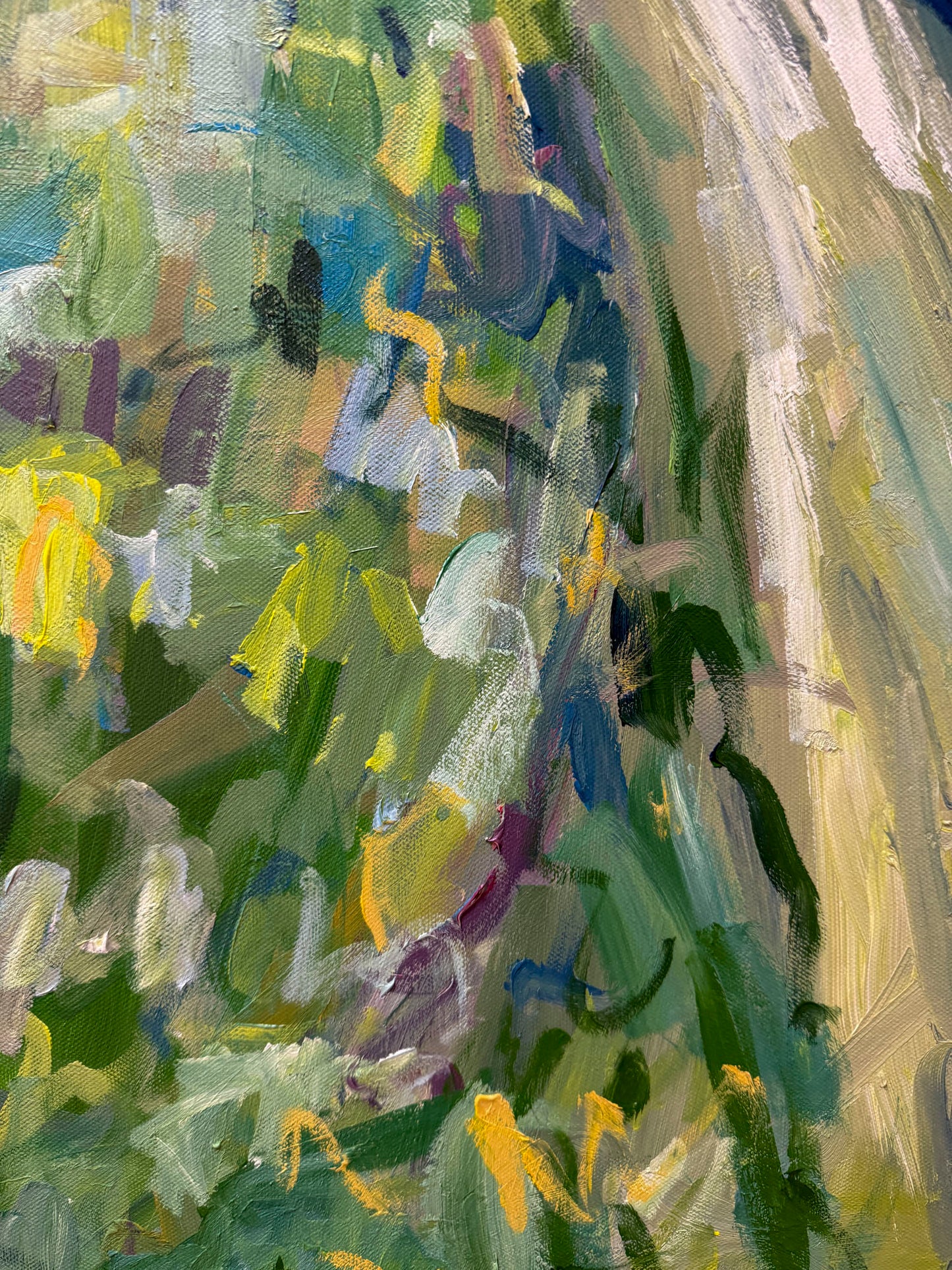 On The Way - Abstract Landscape Painting - 31x41 inches