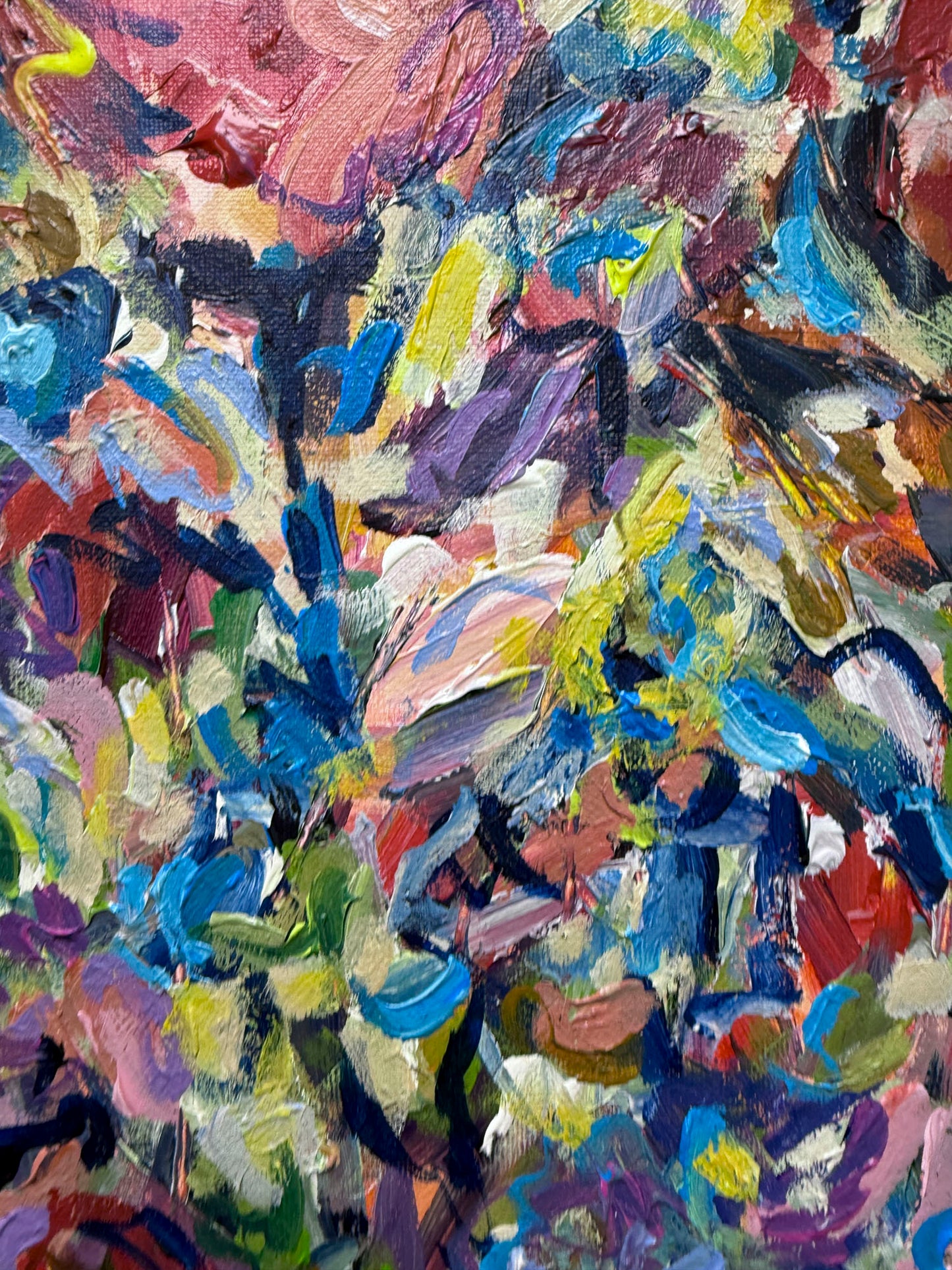 Rapid Bloom - Abstract Floral Painting - 12x15 inches
