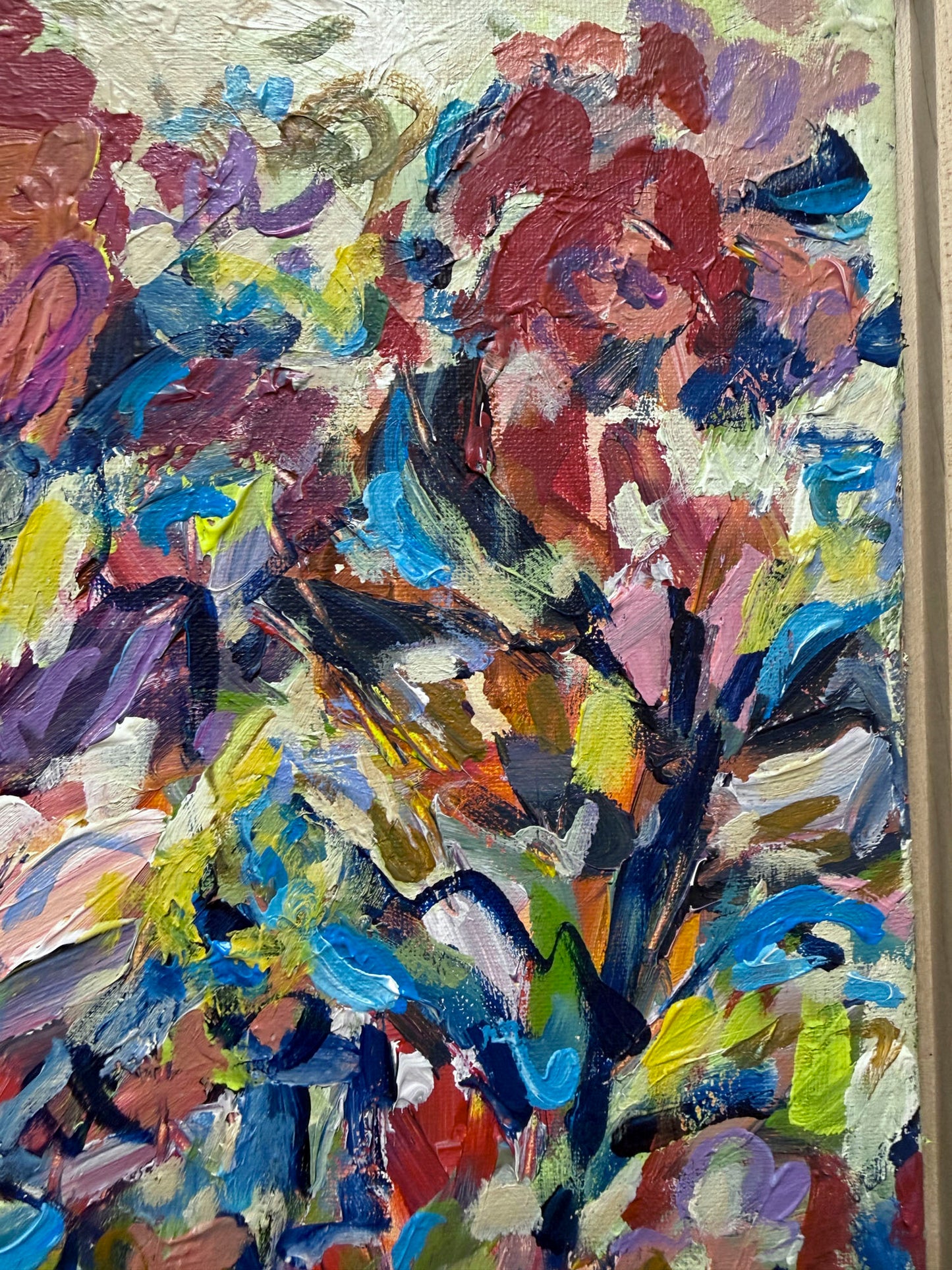 Rapid Bloom - Abstract Floral Painting - 12x15 inches