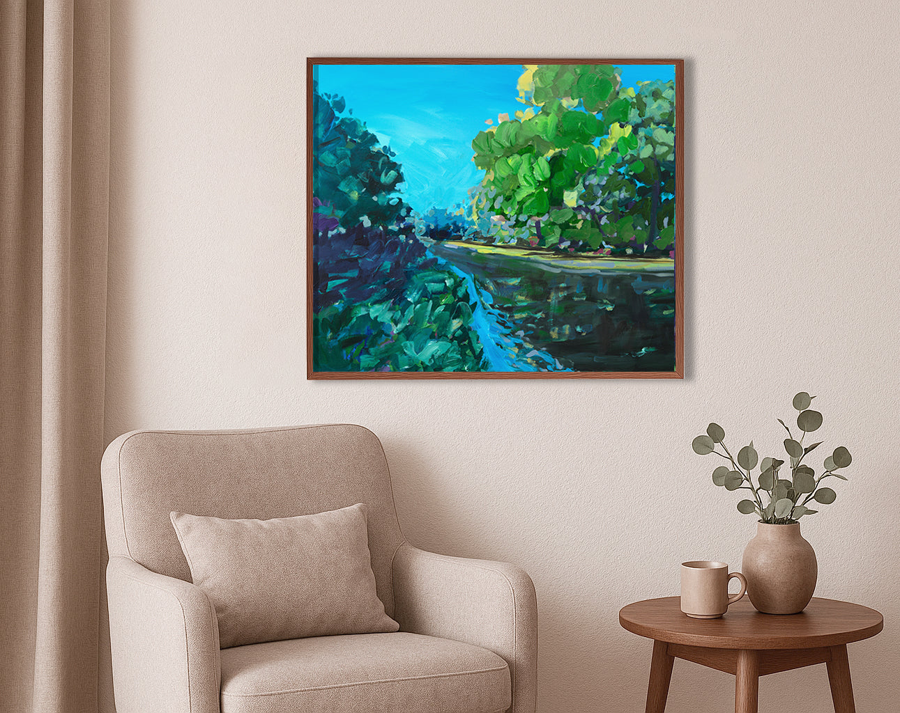 "Rivers Edge" Abstract Landscape Art Print