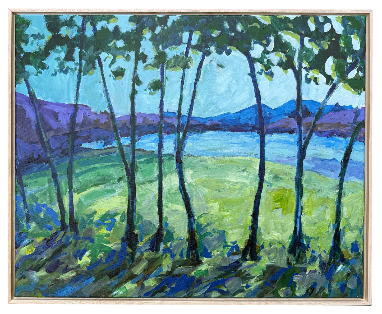 Such Great Heights - Abstract Landscape Painting - 31x25 inches