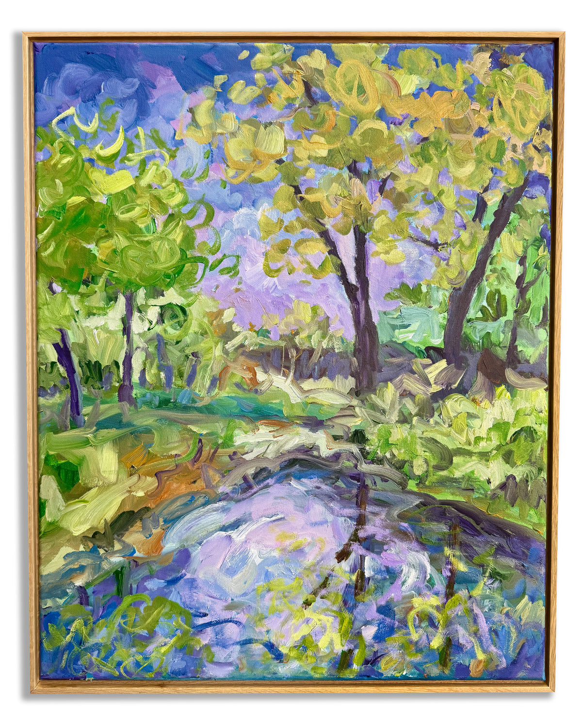 Sweet Water- Abstract Landscape Painting - 25x31 inches