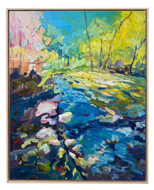 Swept Away - Abstract Landscape Painting - 25x31 inches