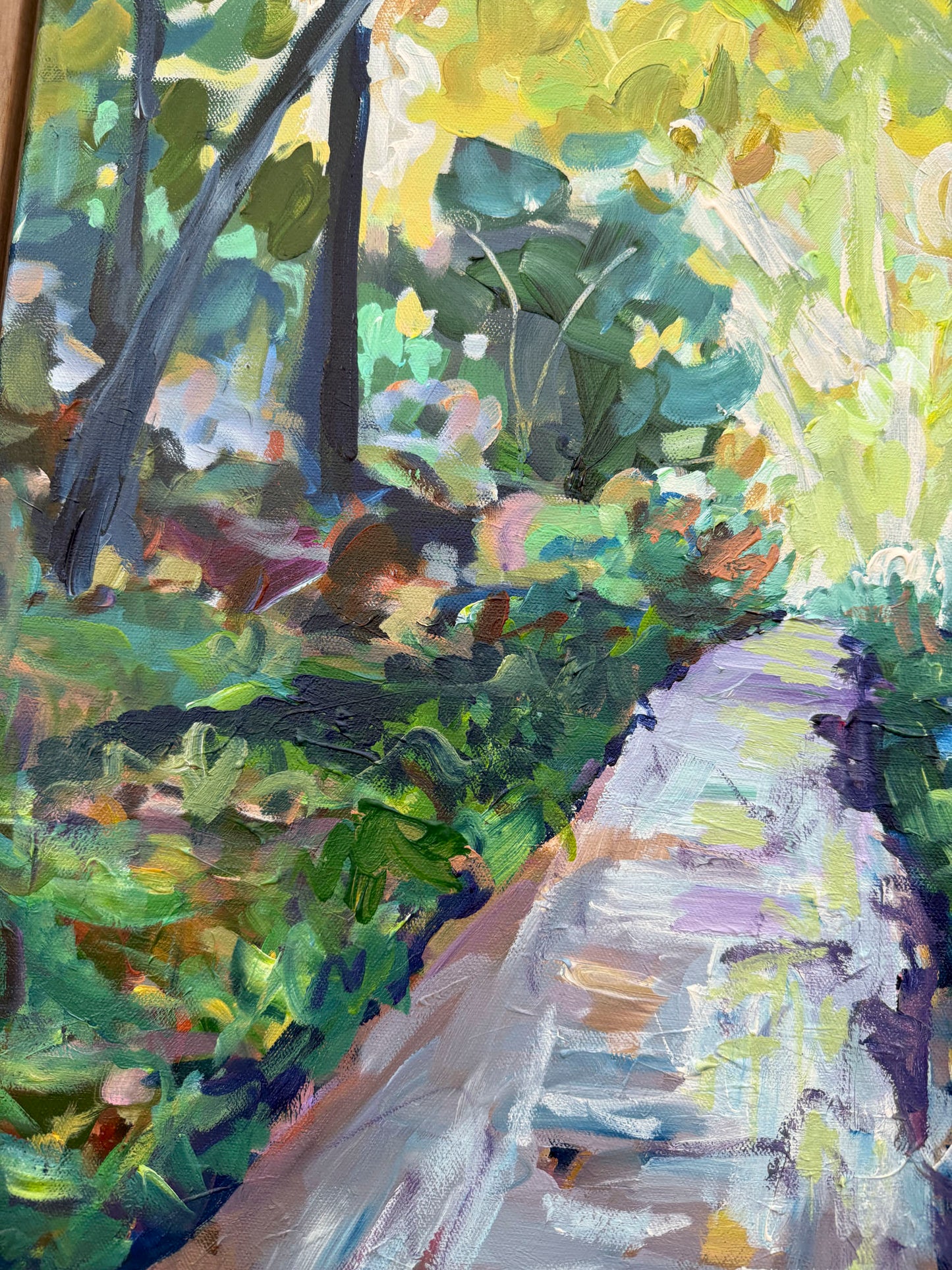 Toward The Glow - Abstract Landscape Painting - 41x31 inches