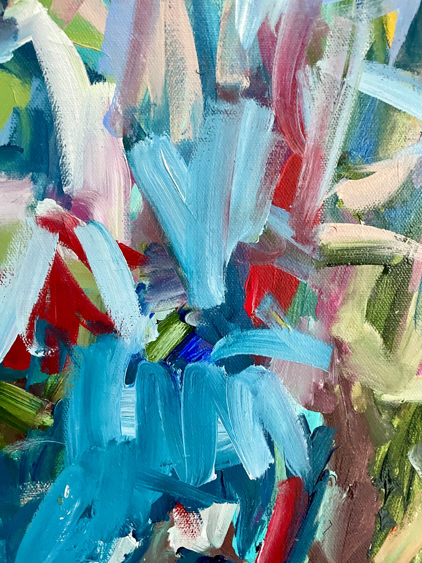 Untamed Petals - Abstract Painting - 25x25 inches