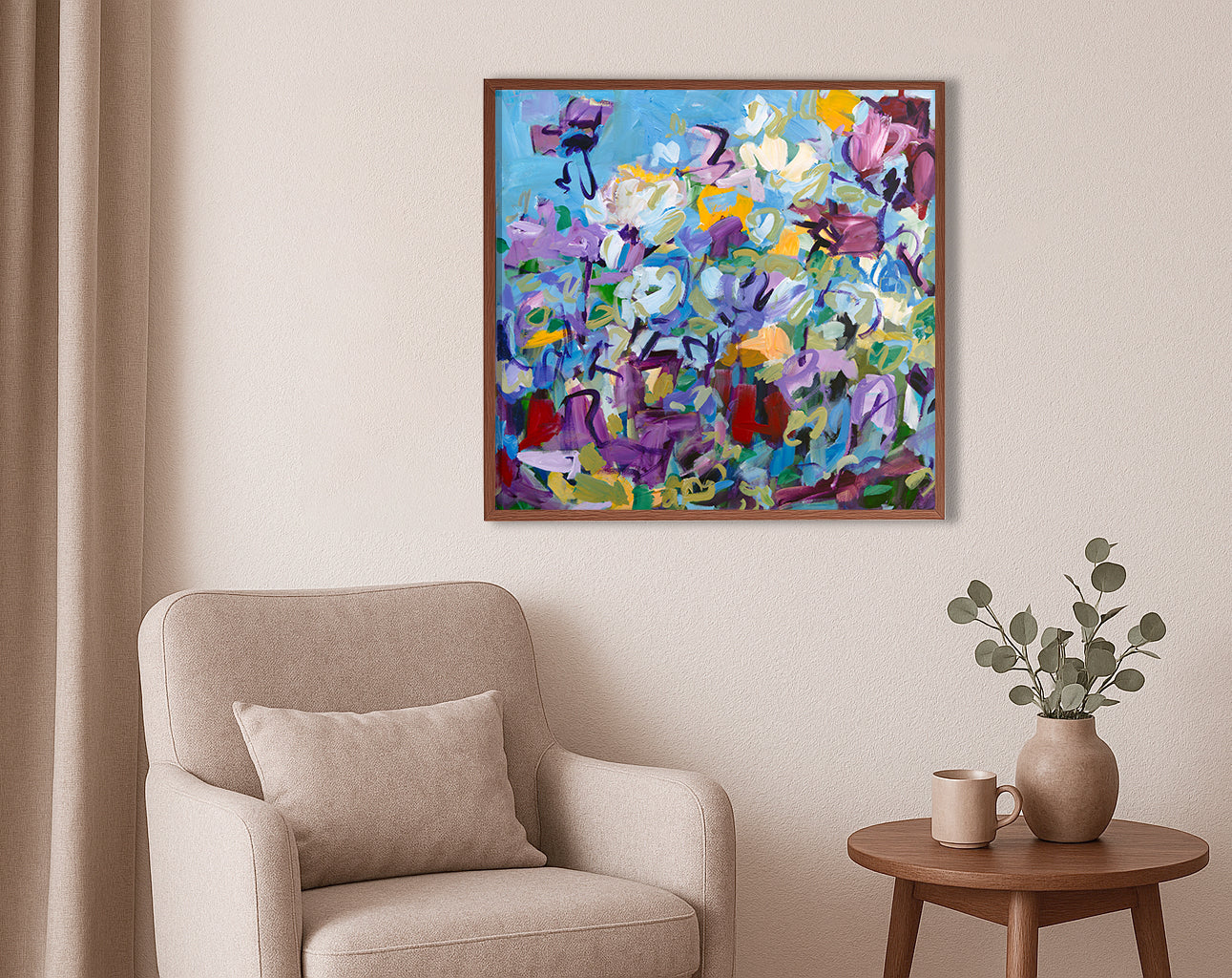 "Free Flowing" Abstract Floral Art Print
