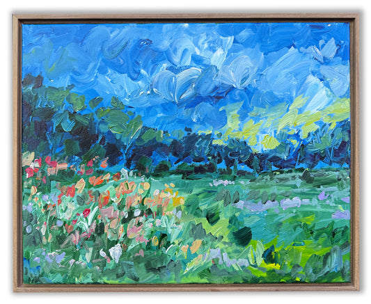 Wander - Abstract Landscape Painting - 21x17 inches