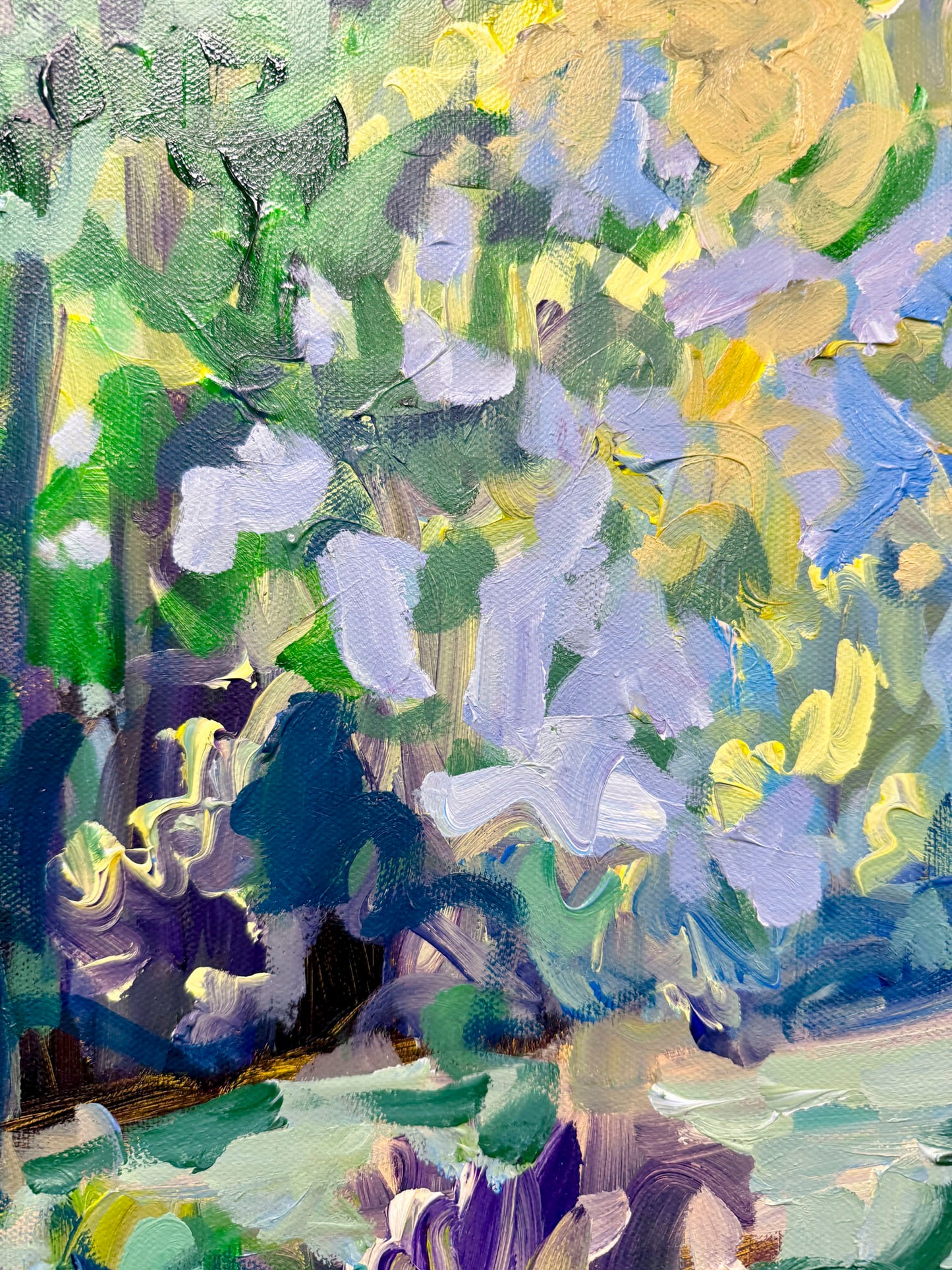 Way Through - Abstract Landscape Painting - 21x17 inches