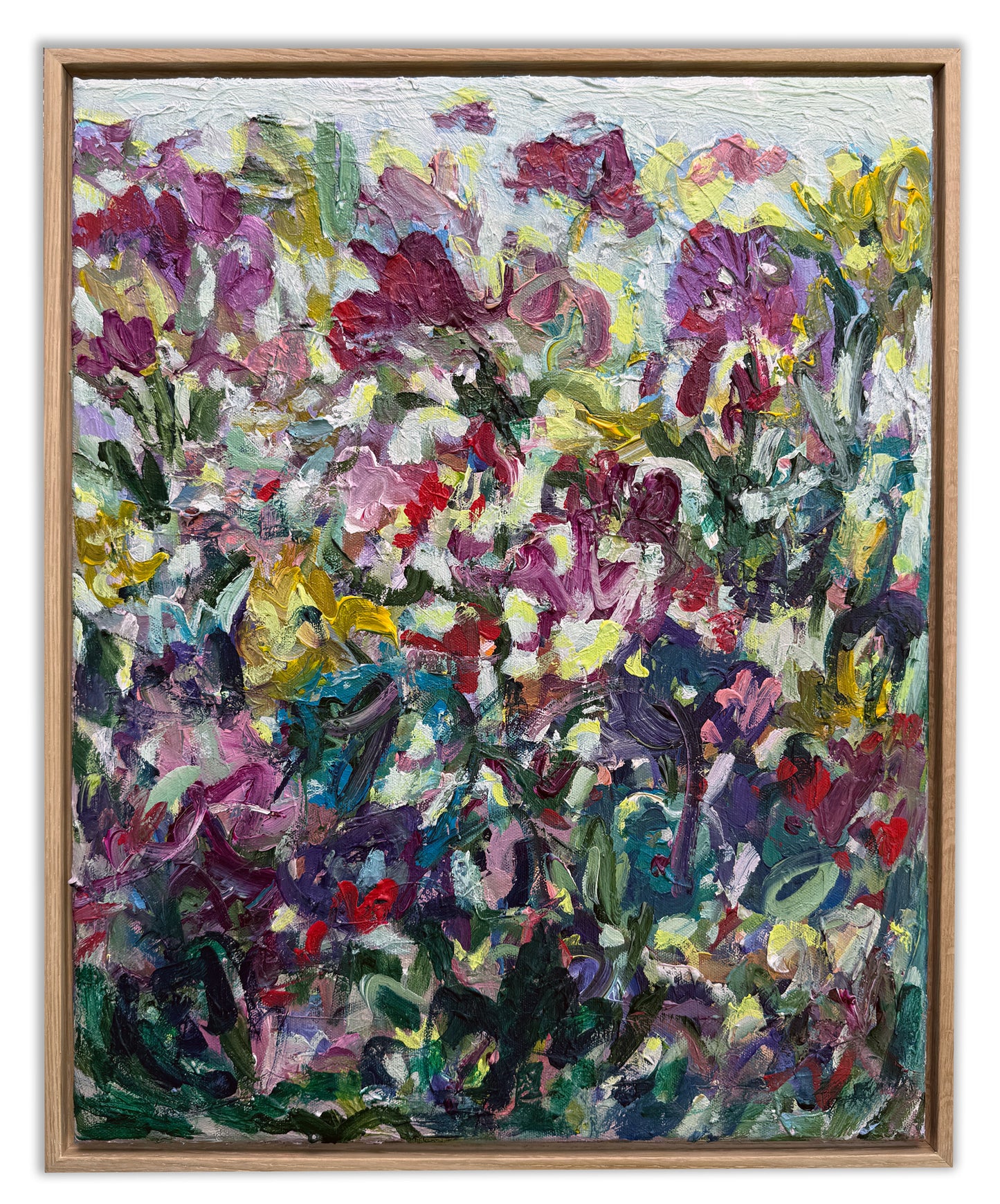 Wild Garden - Abstract Floral Painting - 17x21 inches