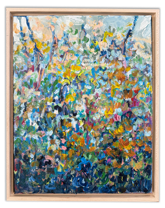 Wild Passage - Abstract Floral Painting - 12x15 inches