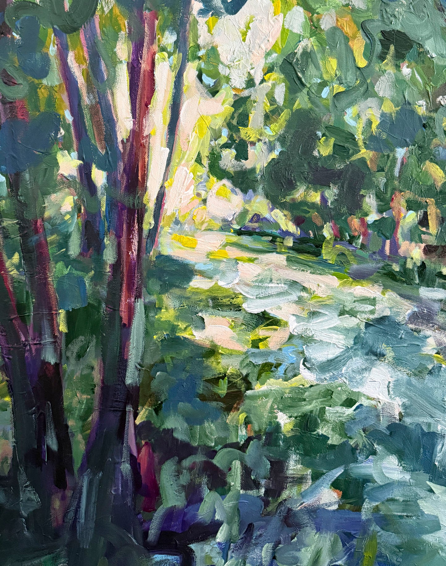 Toward Light - Abstract Landscape Painting - 25x31 inches