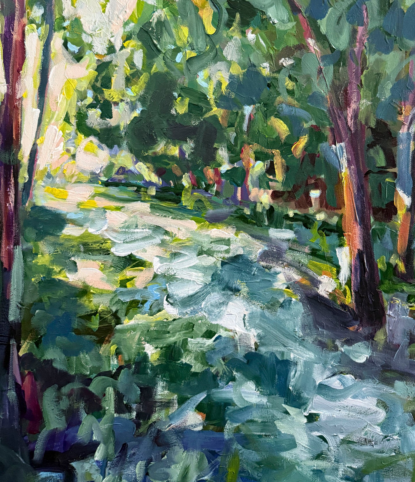 Toward Light - Abstract Landscape Painting - 25x31 inches